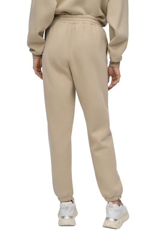 Dkny Logo High Waist Relaxed Joggers In Neutral