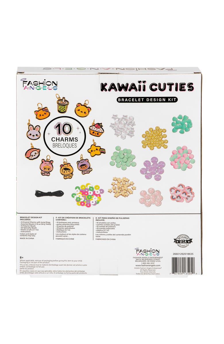 Fashion Angels Bracelet Design Kit, Kawaii Cuties, DIY Elastic String Jewelry, Alternate, color, Multicolored
