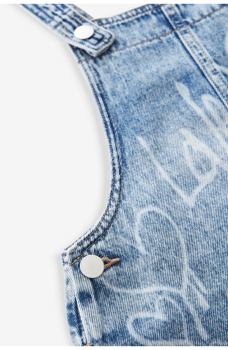 NEXT Kids' Grafitti Print Denim Overalls, Alternate, color, 