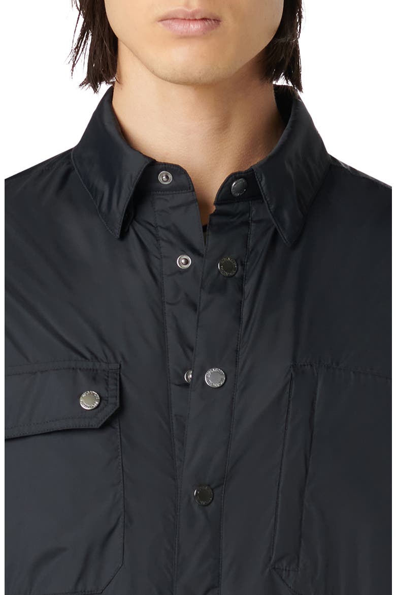 Water Resistant Nylon Shirt Jacket, Alternate, color, BLACK
