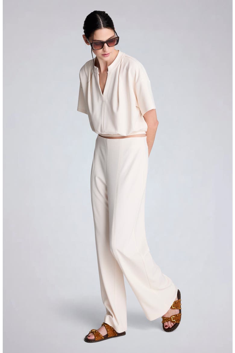 Hollywood High Waist Pull-On Wide Leg Pants, Alternate, color, OYSTER
