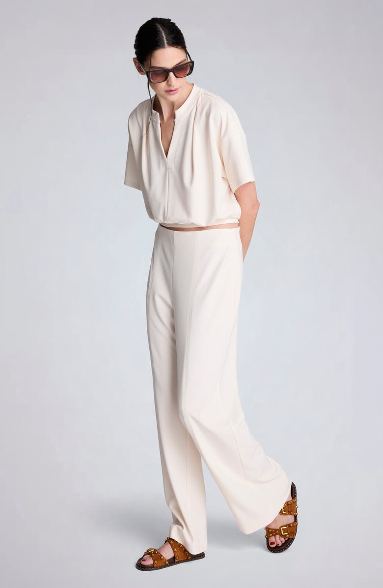 Kenneth Cole Hollywood High Waist Pull-On Wide Leg Pants, Alternate, color, Oyster