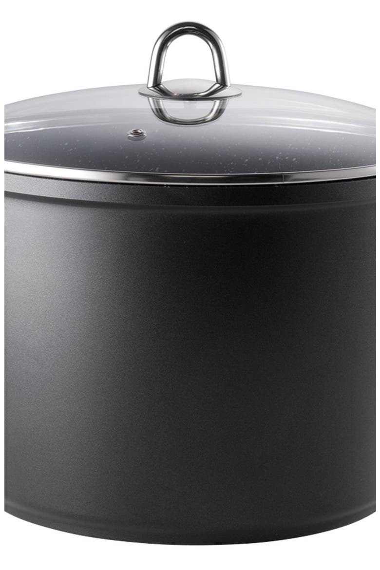 GRANITE Stockpot with Lid 11.4 Qt., Main, color, BLACK