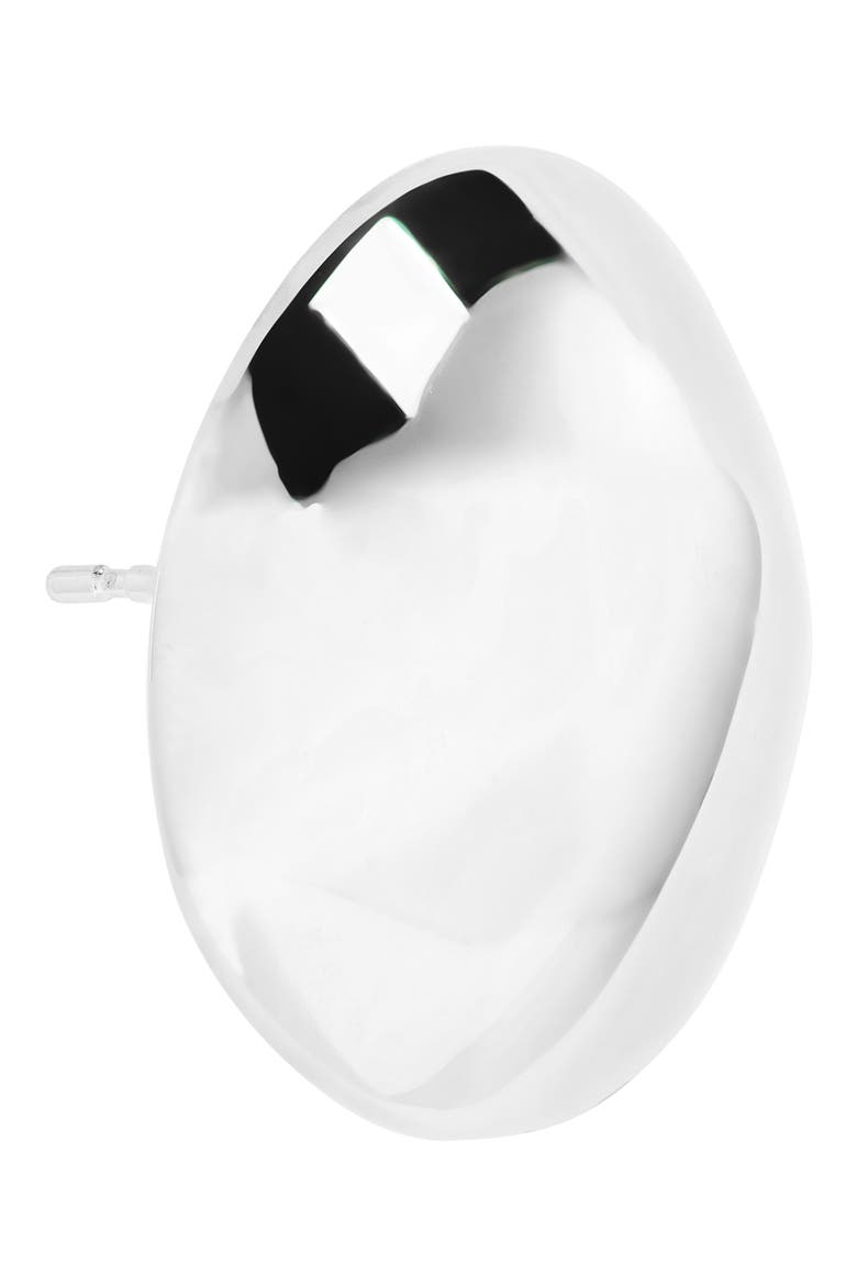 Dome Earrings, Alternate, color, ARGENT 2