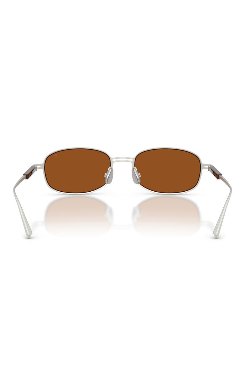 51mm Oval Sunglasses, Alternate, color, MATTE SILVER
