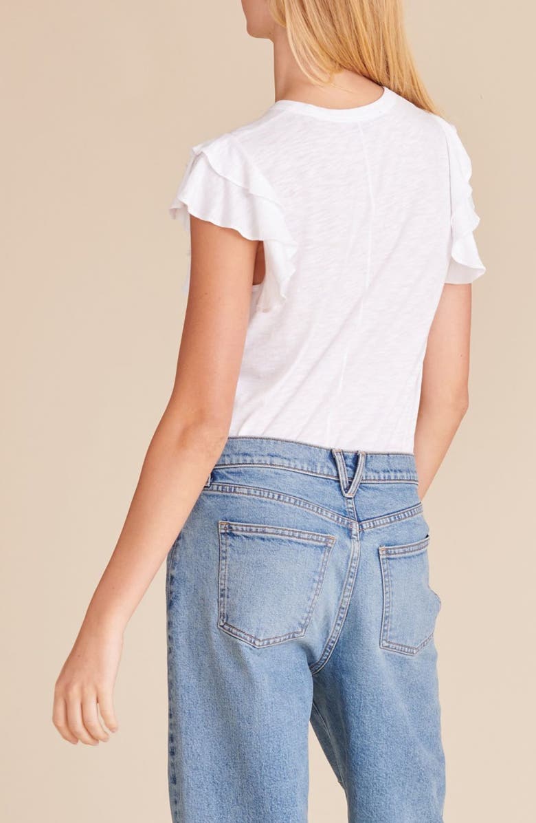 Veronica Beard Akeela Ruffle Sleeve T-Shirt, Alternate, color,