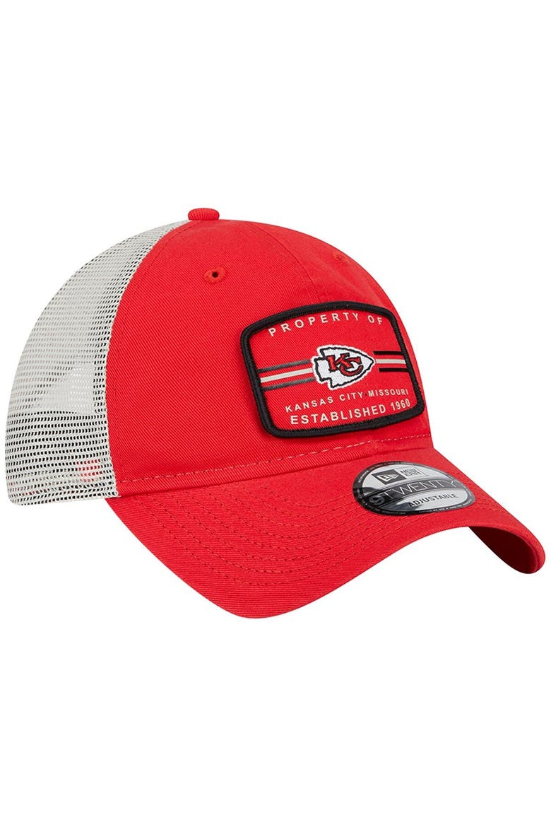 Men's New Era  Red Kansas City Chiefs Property Trucker 9TWENTY Adjustable Hat, Alternate, color, Red