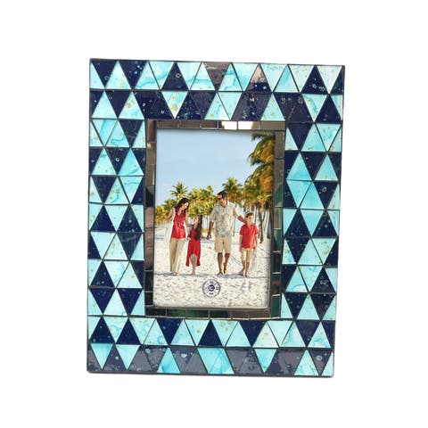 Wood Mosaic Photo Picture Frame Holder