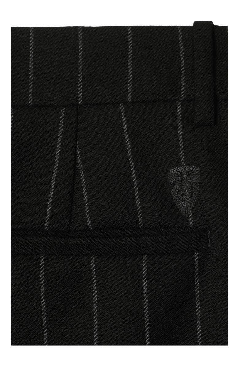 Burberry Pinstriped Wool Tailored Trousers, Alternate, color, 