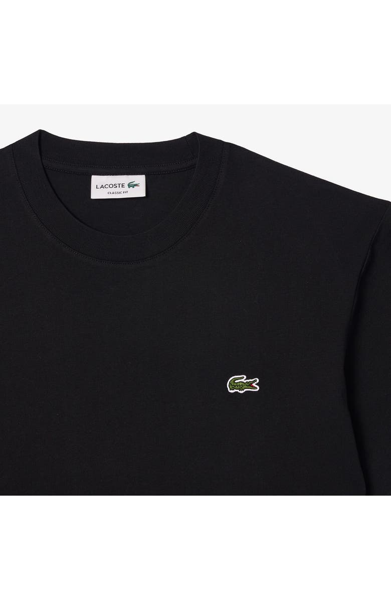 Lacoste Cotton Crewneck T-Shirt, Alternate, color, Black