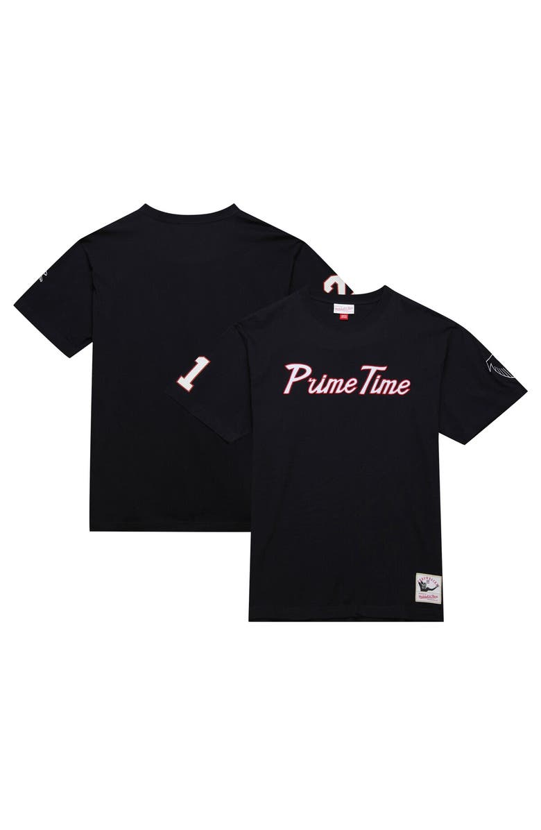 Mitchell & Ness Men's Mitchell & Ness Deion Sanders Black Atlanta Falcons Retired Player Nickname T-Shirt, Alternate, color, 