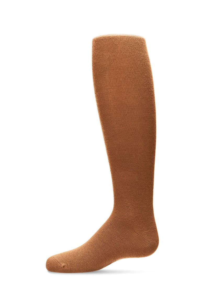 Kid's Soft Pima Cotton Opaque Tights, Main, color, Toffee