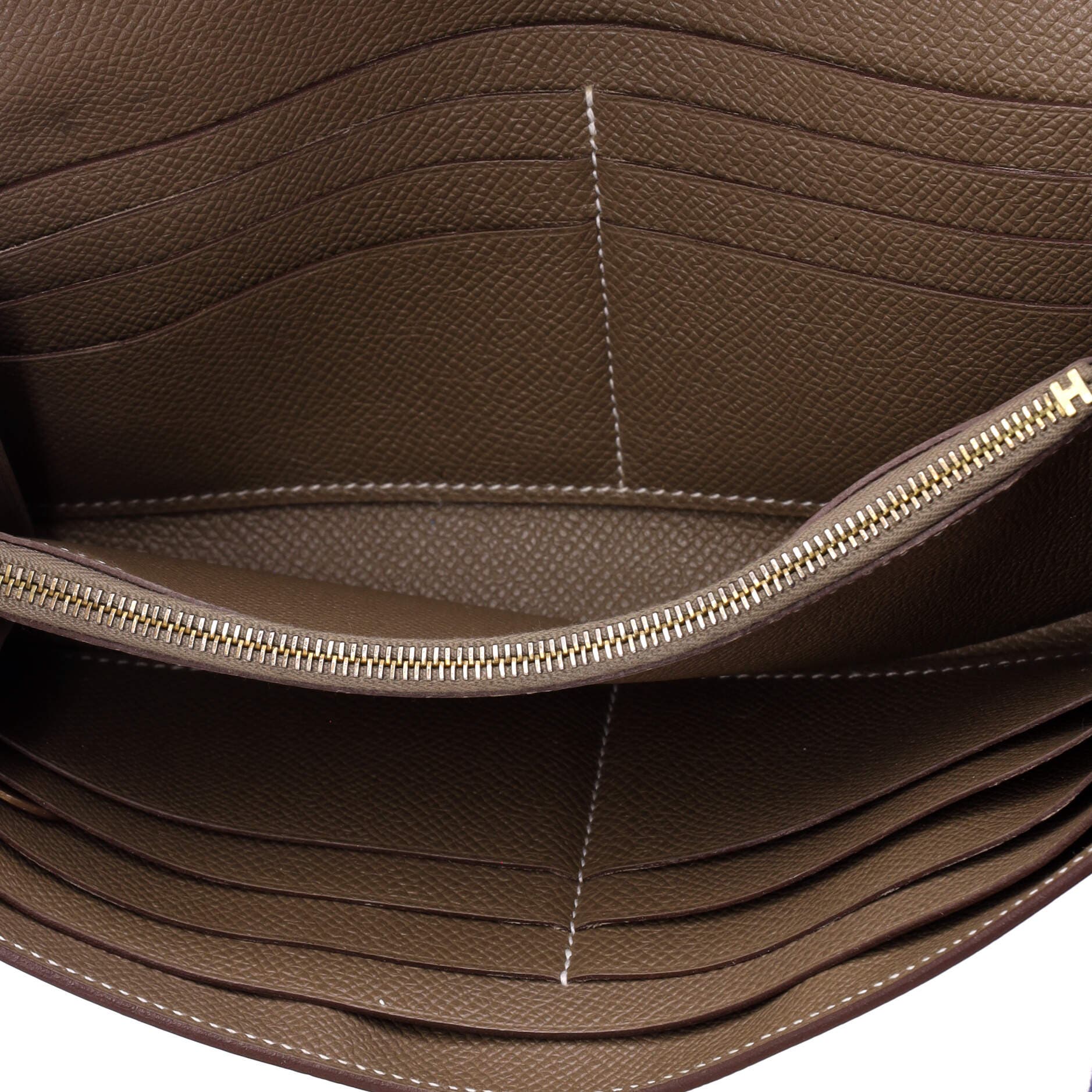 Pre-Owned Hermes Kelly Wallet Epsom Long, Alternate, color, Etoupe
