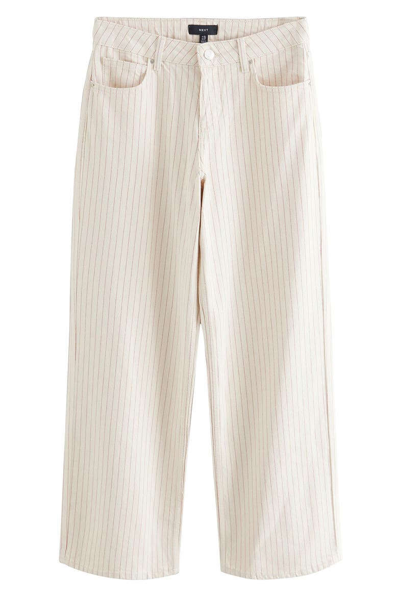 Stripe Straight Leg Jeans, Alternate, color, BROWN