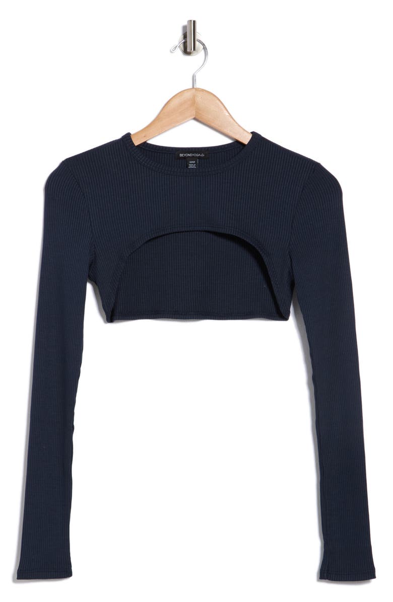 Beyond Yoga Formation Shrug, Alternate, color, Nocturnal Navy