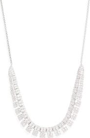 Nadri Crushed Pavé Frontal Necklace