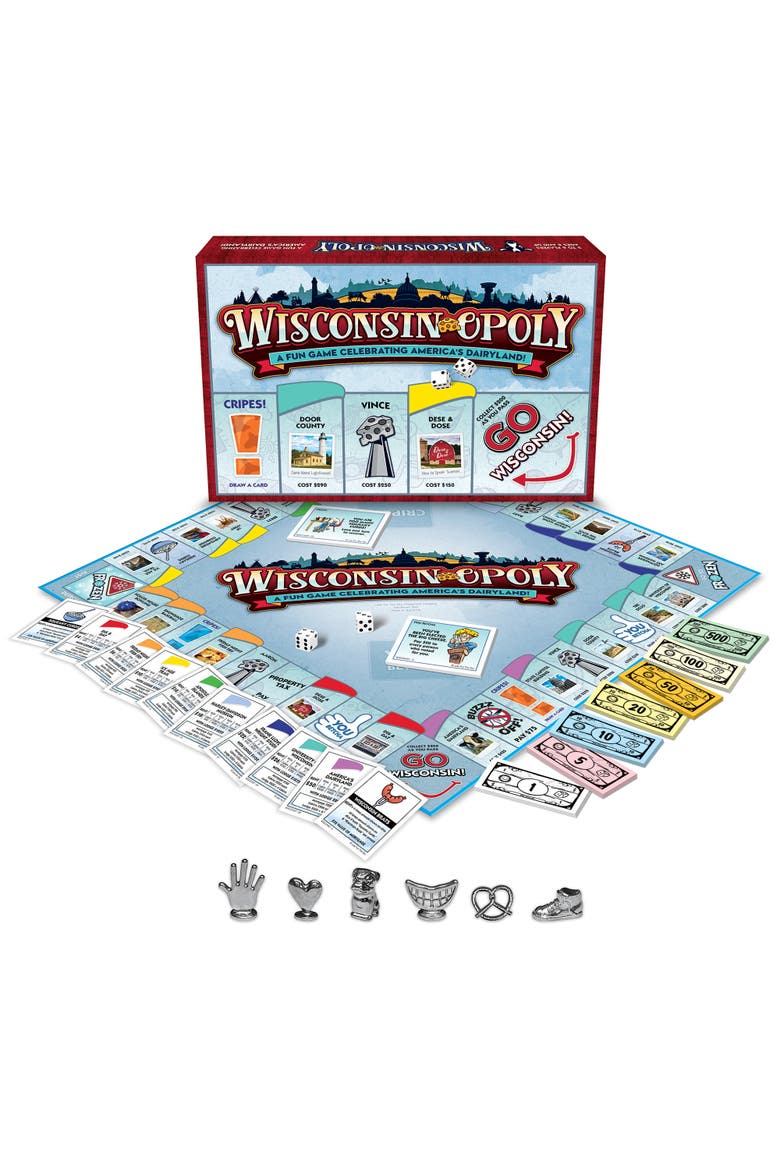 Wisconsinopoly Board Game, Alternate, color, Multicolored