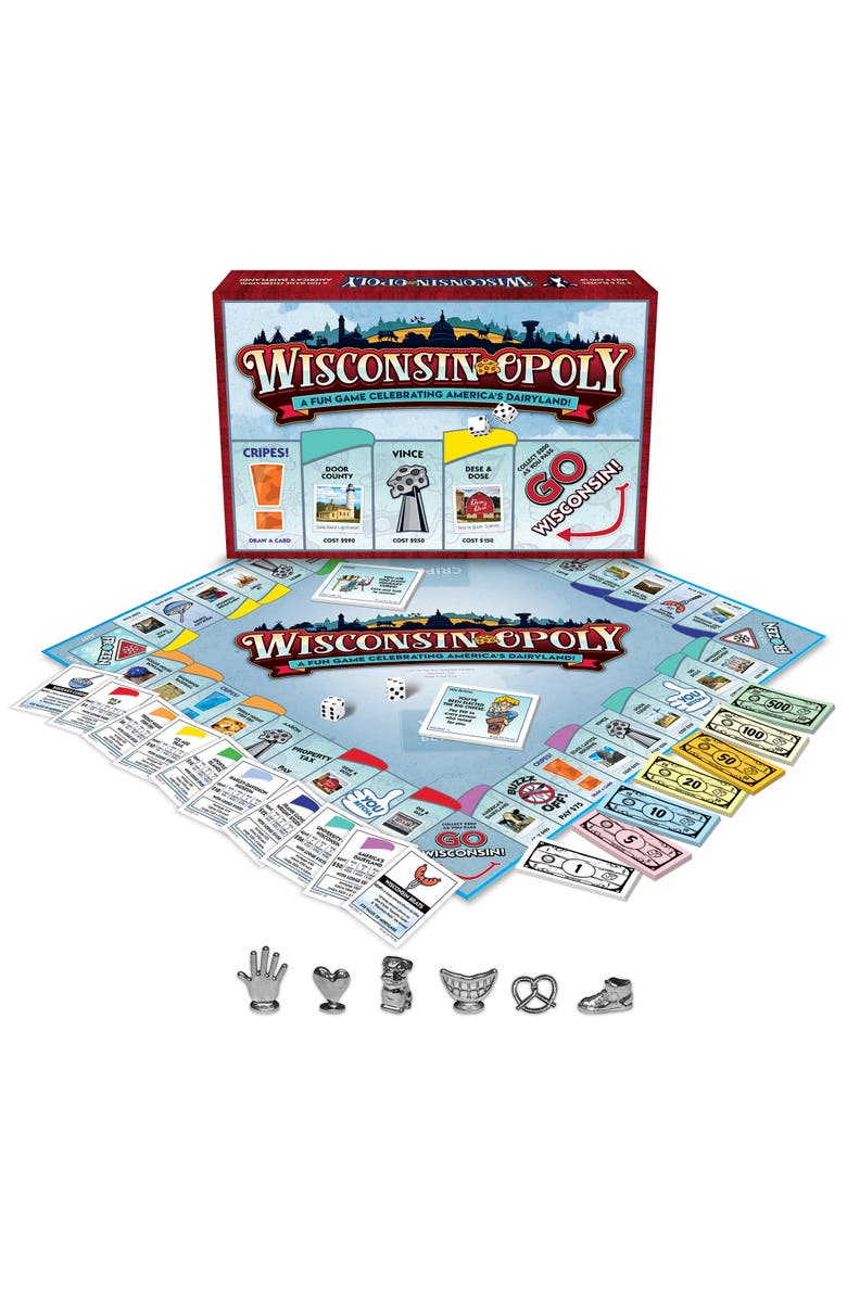 Late for the Sky Wisconsinopoly Board Game, Alternate, color, Multicolored