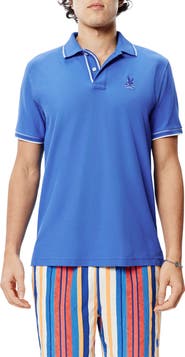 Psycho Bunny Brad Tipped Cotton Piqué Polo