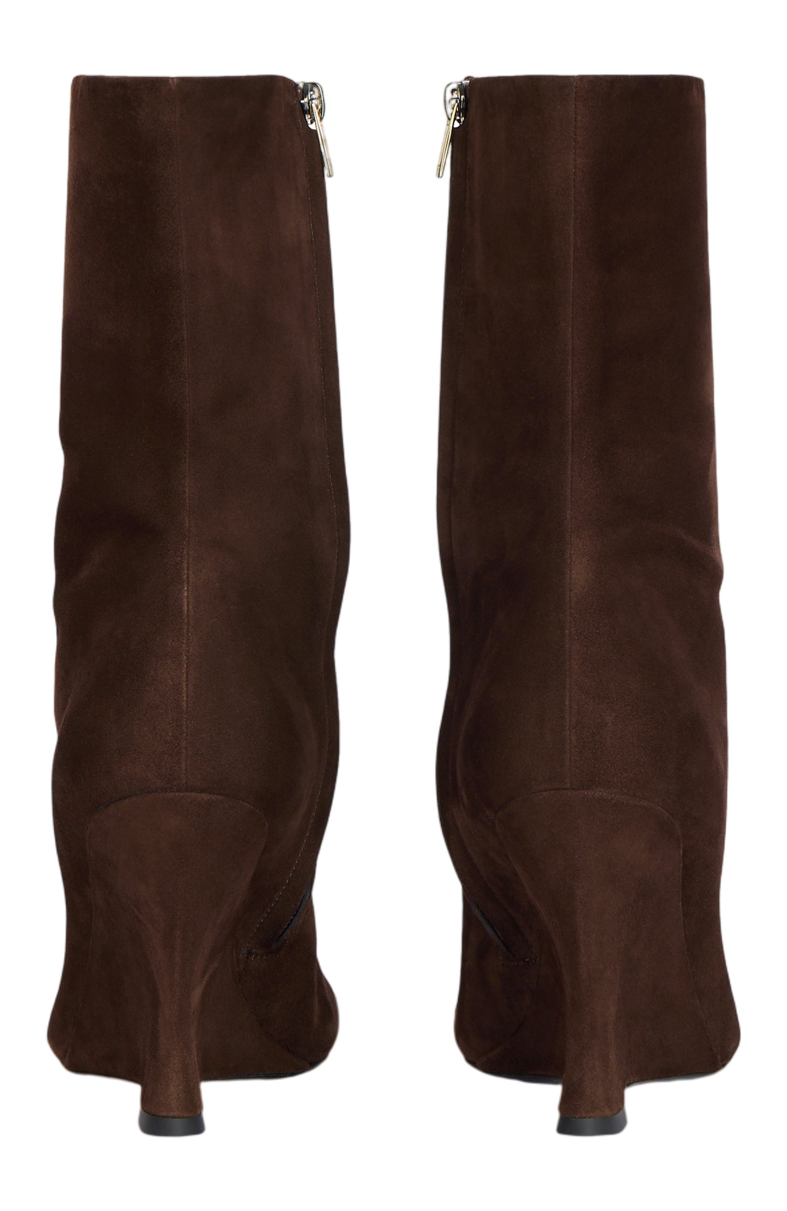 Wedge Ankle Boots in Suede, Alternate, color, brown
