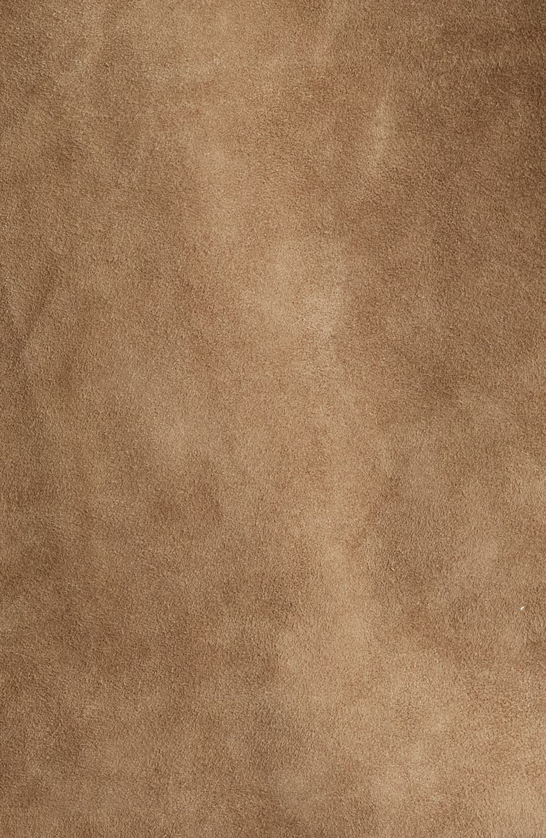 BOSS Muller Suede Bomber Jacket, Alternate, color, Open Brown