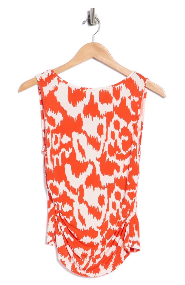Diane von Furstenberg Click Print Tank Top, Main, color, Kupang Orange