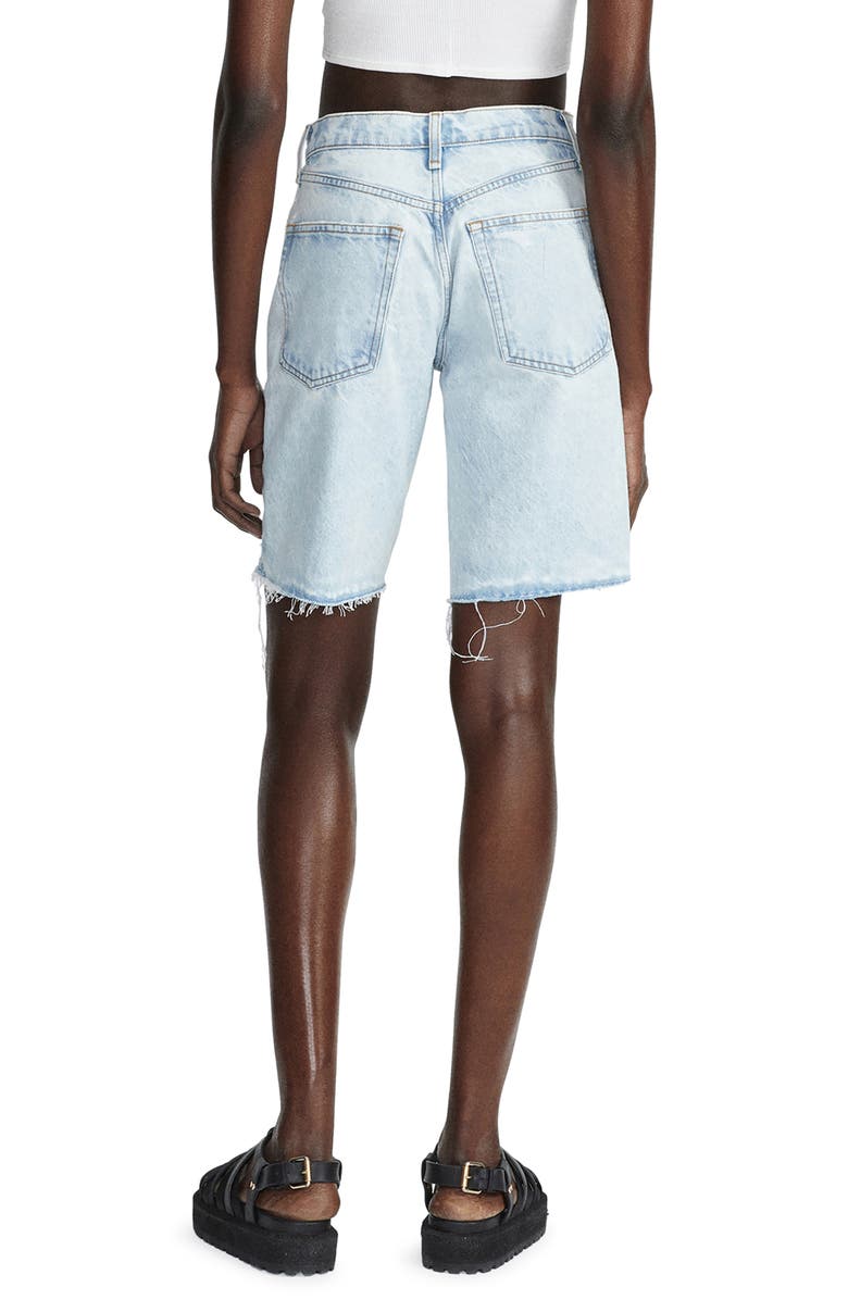 rag & bone Chew Hem Denim Bermuda Shorts, Alternate, color, Victoria
