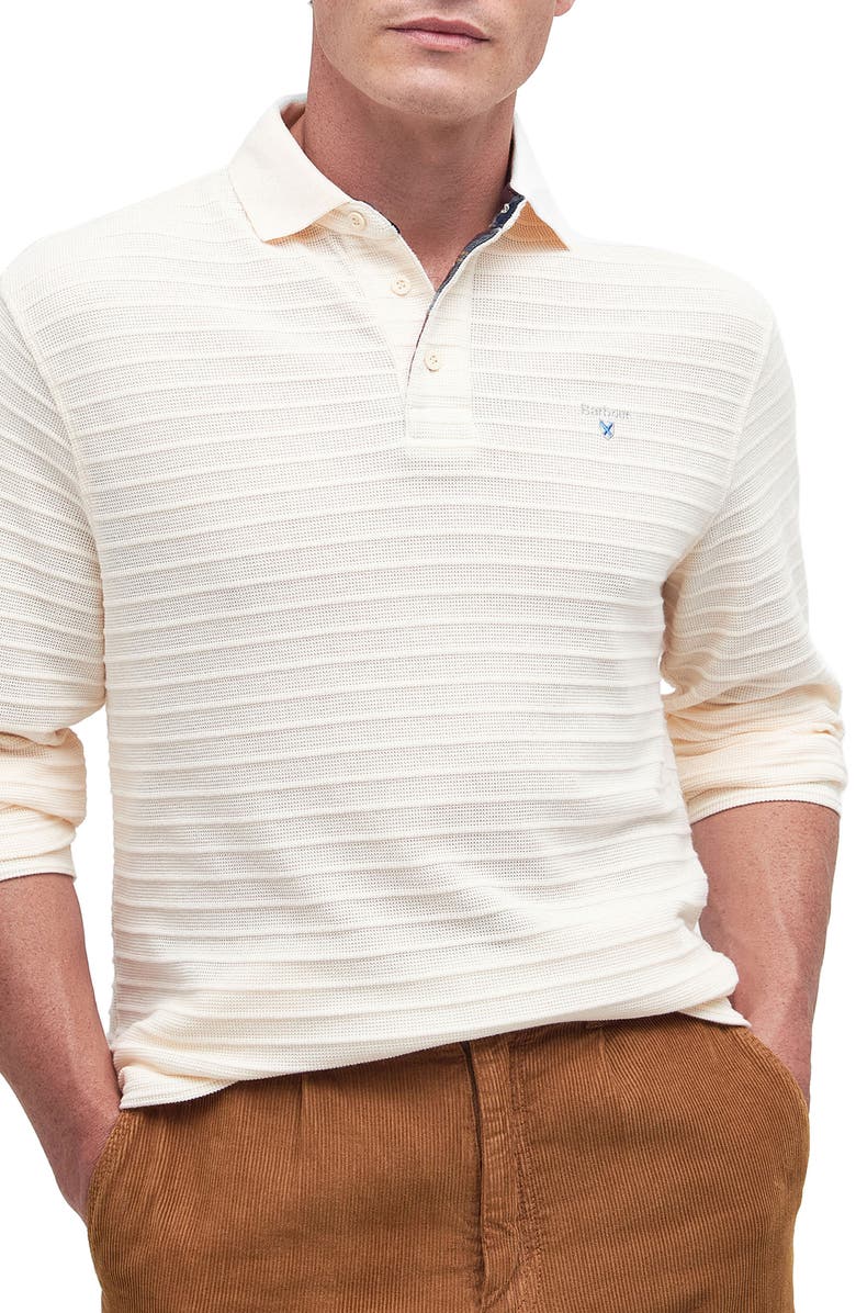 Barbour Cramlington Ribbed Long Sleeve Polo, Main, color, 