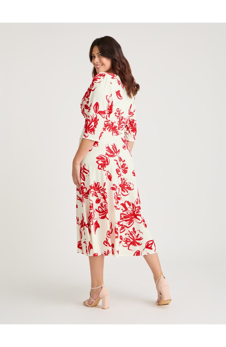 Scarlett & Jo Helena Jersey Midi Dress, Alternate, color, Ivory Red