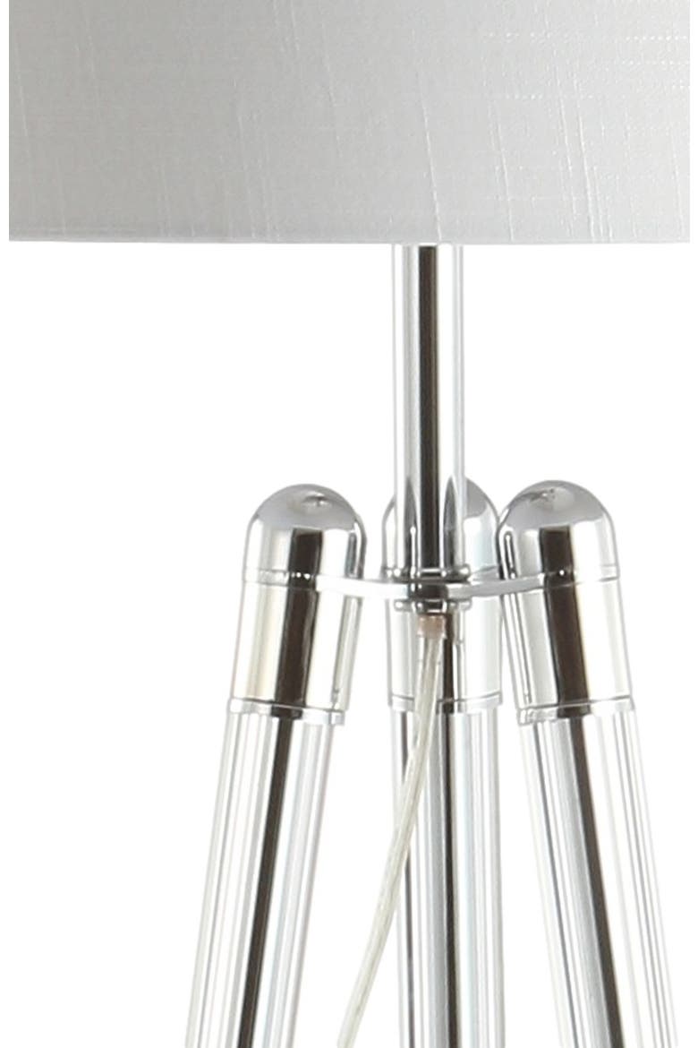 Arliss 60" Surveyor's Tripod Metal/Crystal LED Floor Lamp, Chrome, Alternate, color, Chrome