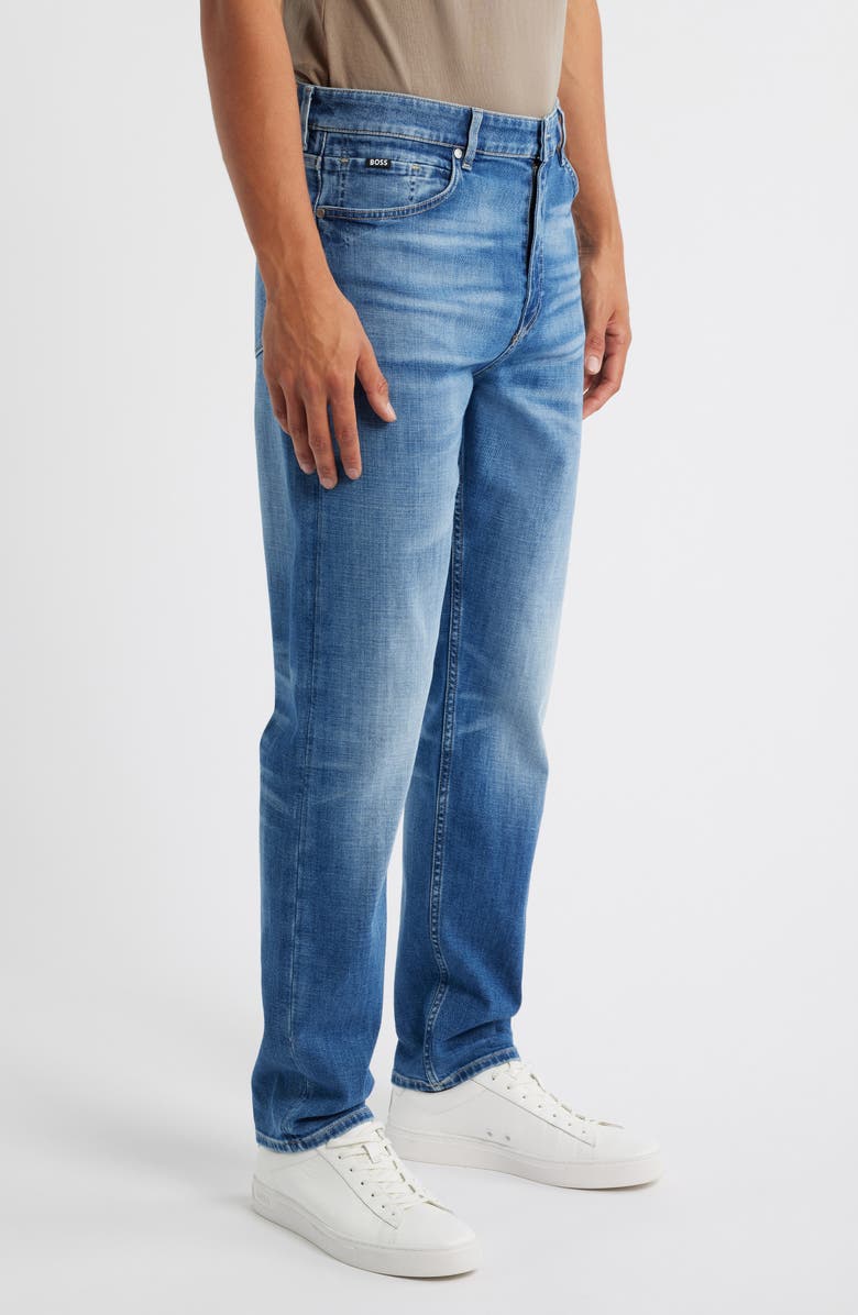 BOSS Ogden Straight Leg Jeans, Alternate, color, Bright Blue