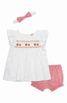 Little Me Kids' Strawberry Sunsuit Set