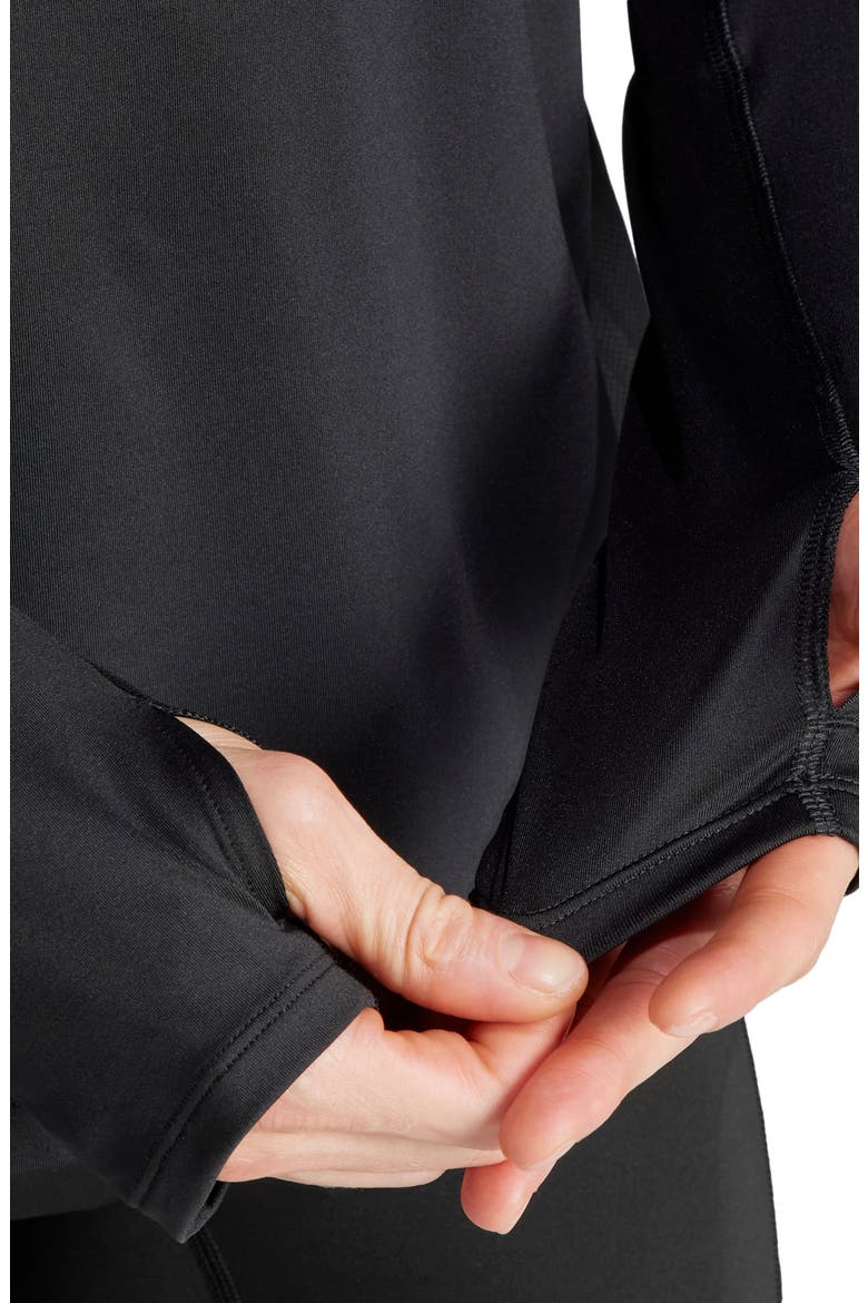 Own The Run AEROREADY Half-Zip Track Pullover, Alternate, color, BLACK