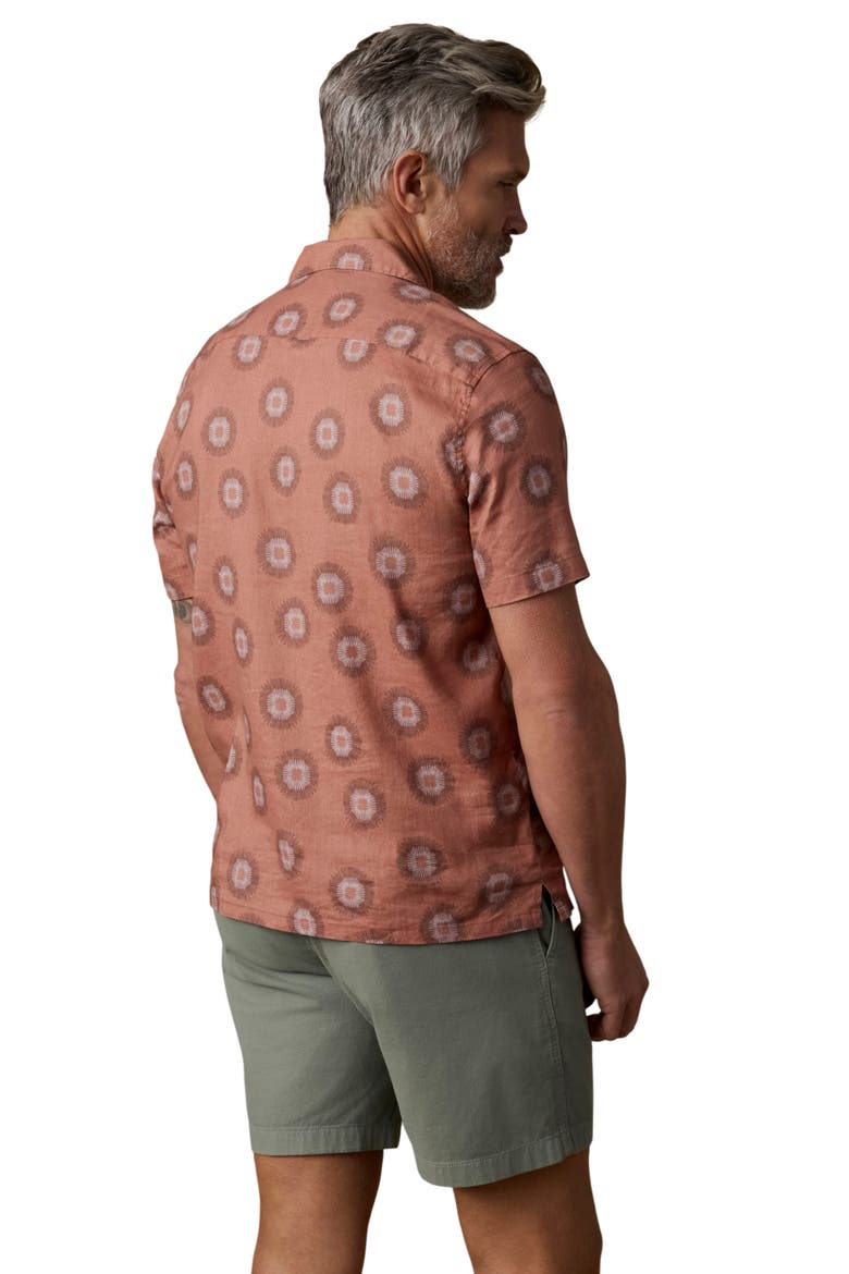 Breeze Linen Blend Camp Shirt, Alternate, color, SIENNA COAST FIREWORKS