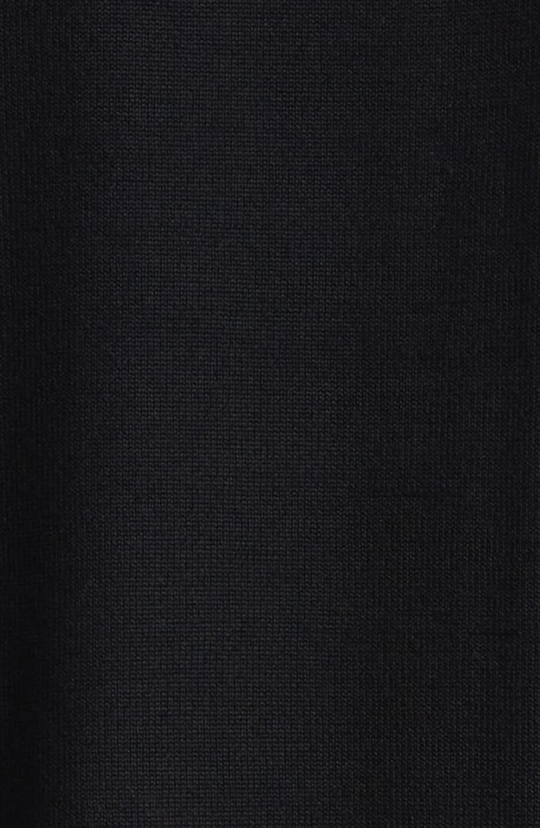 Balmain Paris Logo Intarsia Merino Wool Blend Sweater, Alternate, color, Black/ White