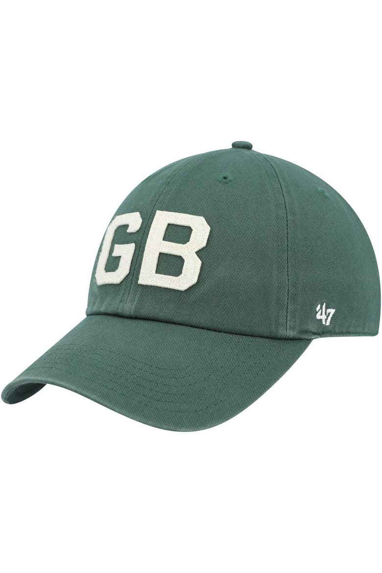 Women's '47 Green Green Bay Packers Finley Clean Up Adjustable Hat, Main, color, Green