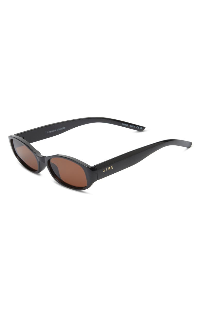 AIRE Caellum Oval Sunglasses, Alternate, color, Black