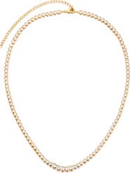 Adornia Bezel Crystal Tennis Necklace