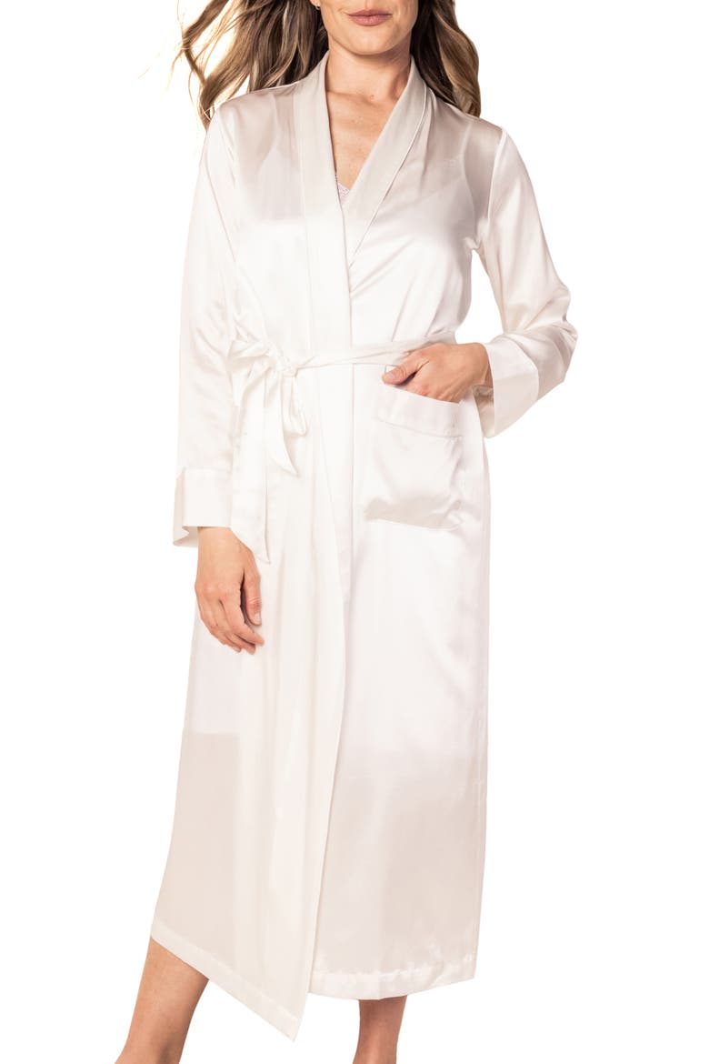 Silk Robe, Main, color, WHITE