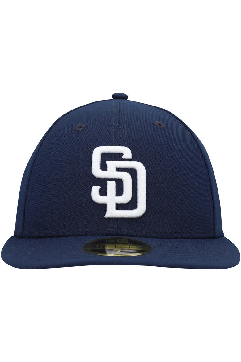 Men's New Era Navy San Diego Padres Oceanside Low Profile 59FIFTY Fitted Hat, Alternate, color, Navy