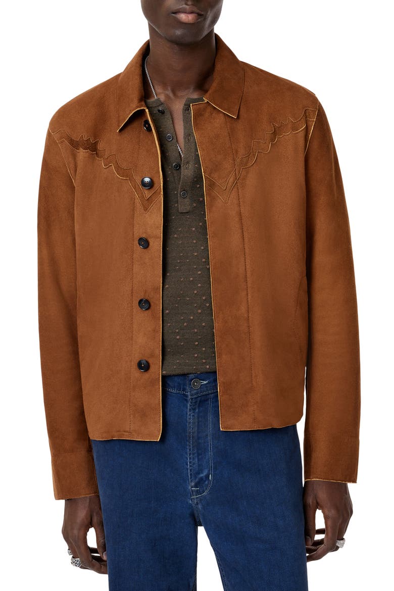 Marlee Suede Western Jacket, Main, color, BALSA