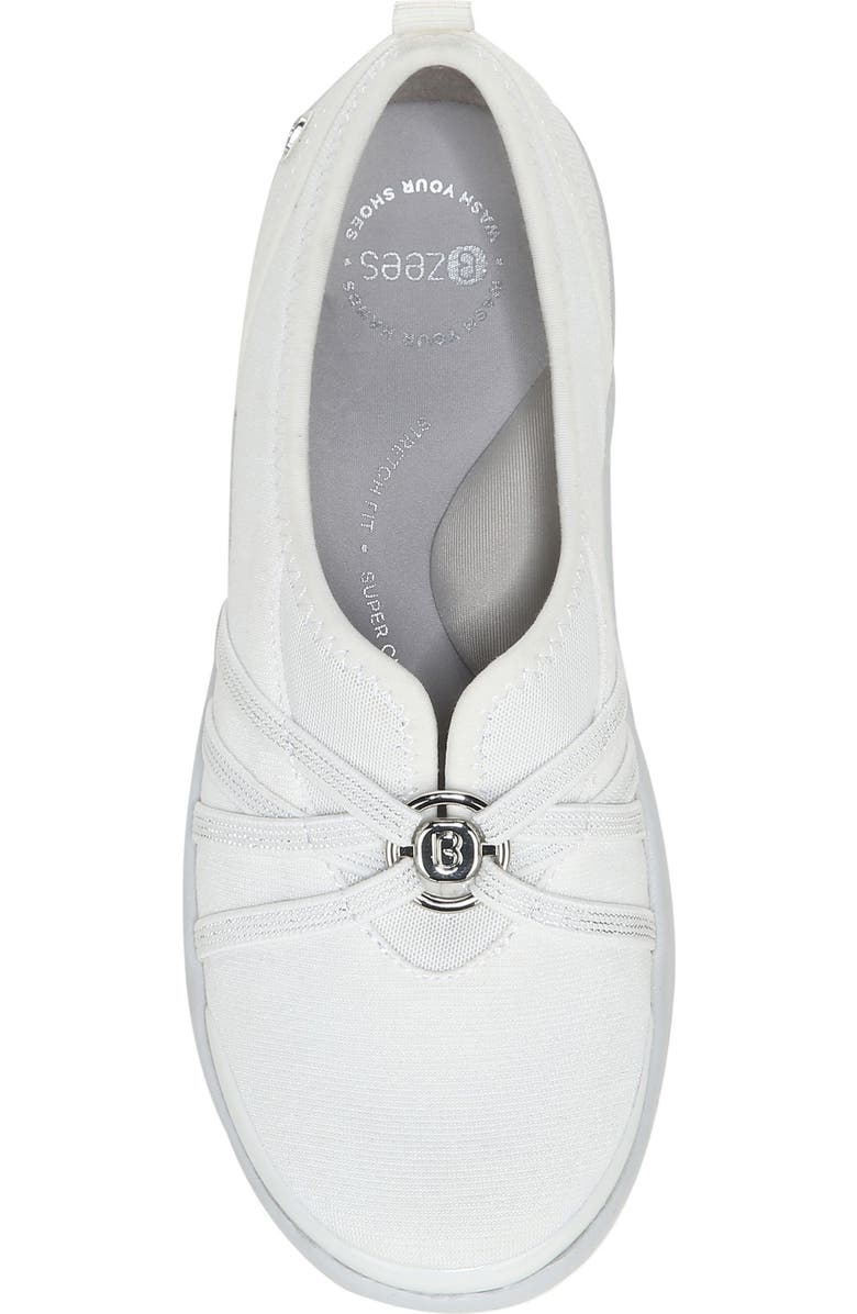 LifeStride Niche Slip-On Shoe, Alternate, color, Bright White Ribbed Sparkle