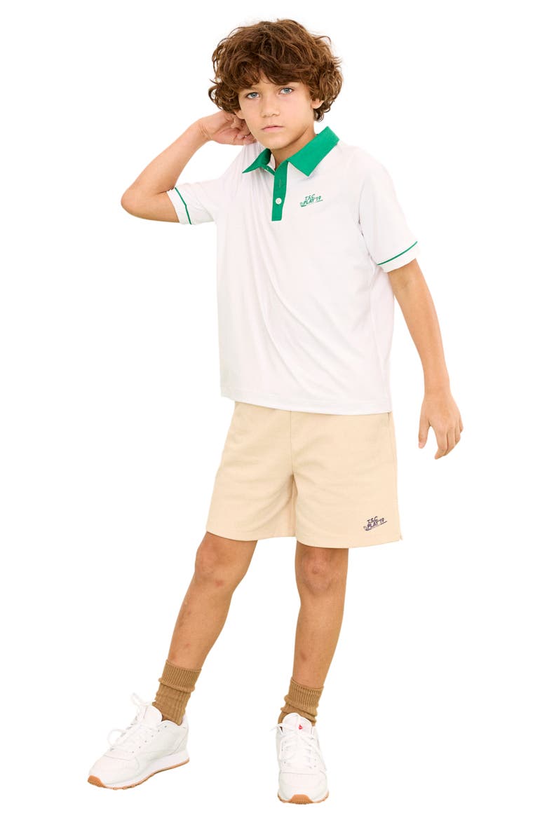 Kids' Knit Play Shorts, Alternate, color, KHAKI