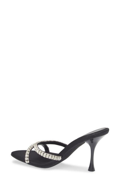Jeffrey Campbell Marquise Slide Sandal In Black Satin