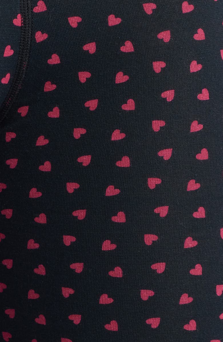 Tommy John Second Skin 4-Inch Boxer Briefs, Alternate, color, Black Charming Hearts