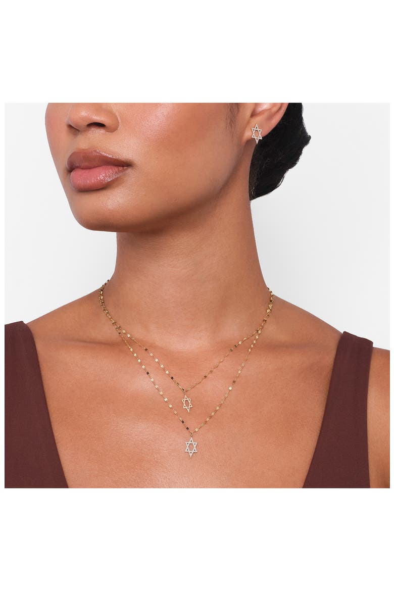 14K Gold Diamond Star of David Pendant Necklace, Alternate, color, WHITE GOLD