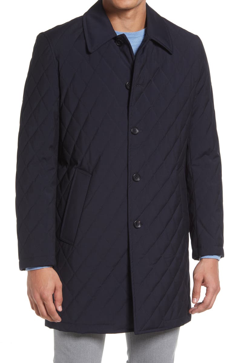 Cardinal of Canada Mansfield Quilted Car Coat, Alternate, color, Navy