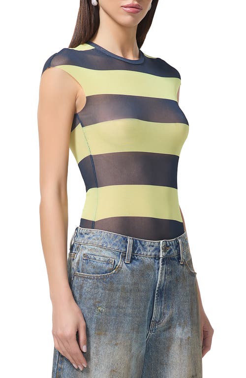 AFRM AFRM NINA PRINT CAP SLEEVE MESH TOP 