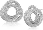 CZ by Kenneth Jay Lane Pavé Interlocking Circles Earrings