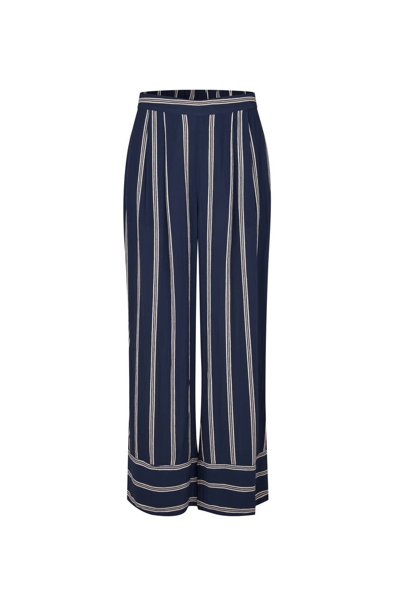 Masai Copenhagen MaPattys Striped Wide Leg Trousers, Alternate, color, Navy Blazer